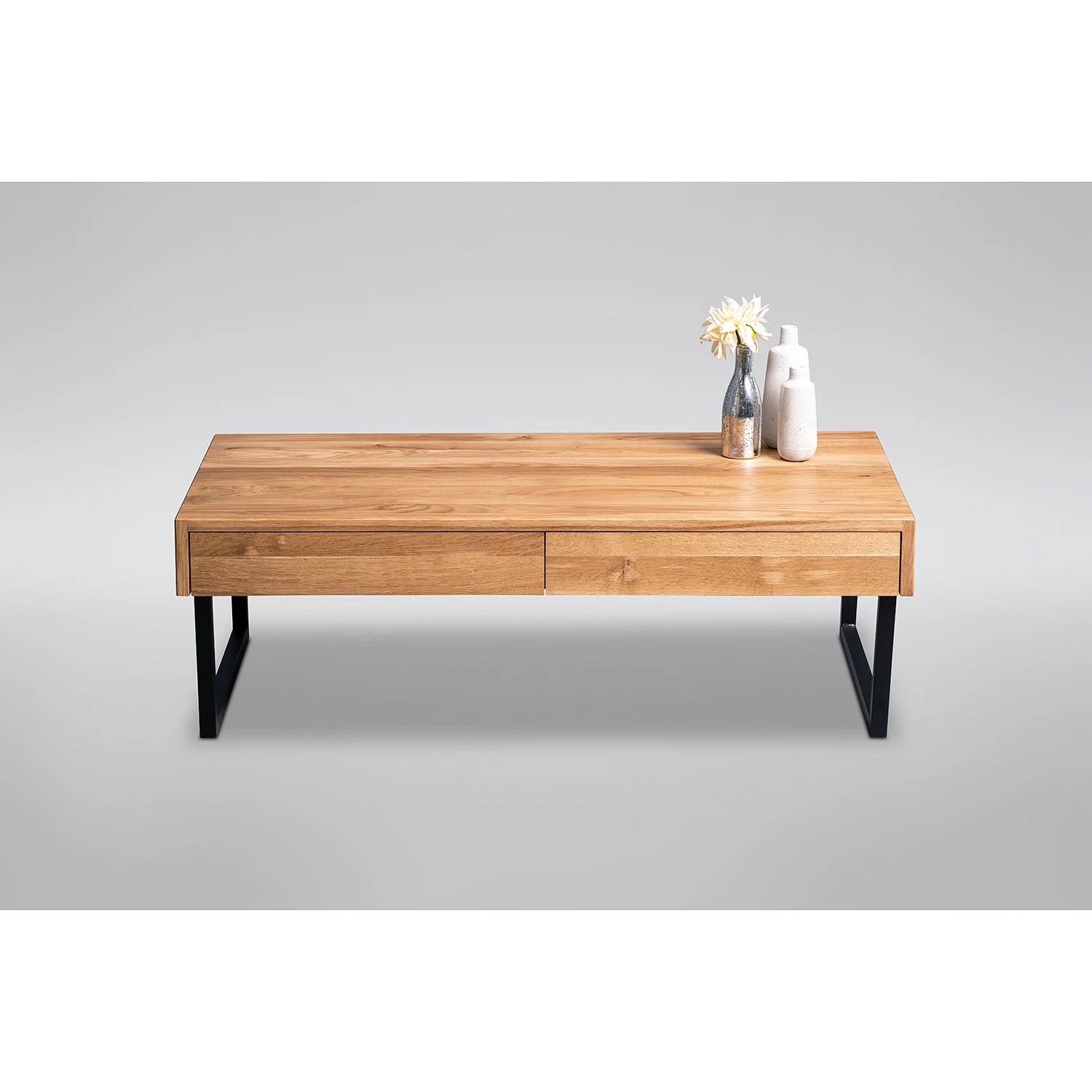 Red Living Table basse Rexburg - Chêne sauvage massif / Métal - Chêne sauvage / Noir 5 Red Living Table basse Rexburg - Chêne sauvage massif / Métal - Chêne sauvage / Noir – Image 3