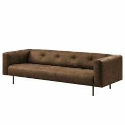 Norrwood Canapé Onaka (3 places) - Cuir synthétique Burga: Marron - Largeur : 246 cm