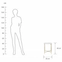 Butlers Bout de canapé MARBLE - Marbre / Fer - Blanc 9 Butlers Bout de canapé MARBLE - Marbre / Fer - Blanc -loftscape Boutique 1000343987 220406 500 SKETCH DETAILS P000000001000343987 sketch