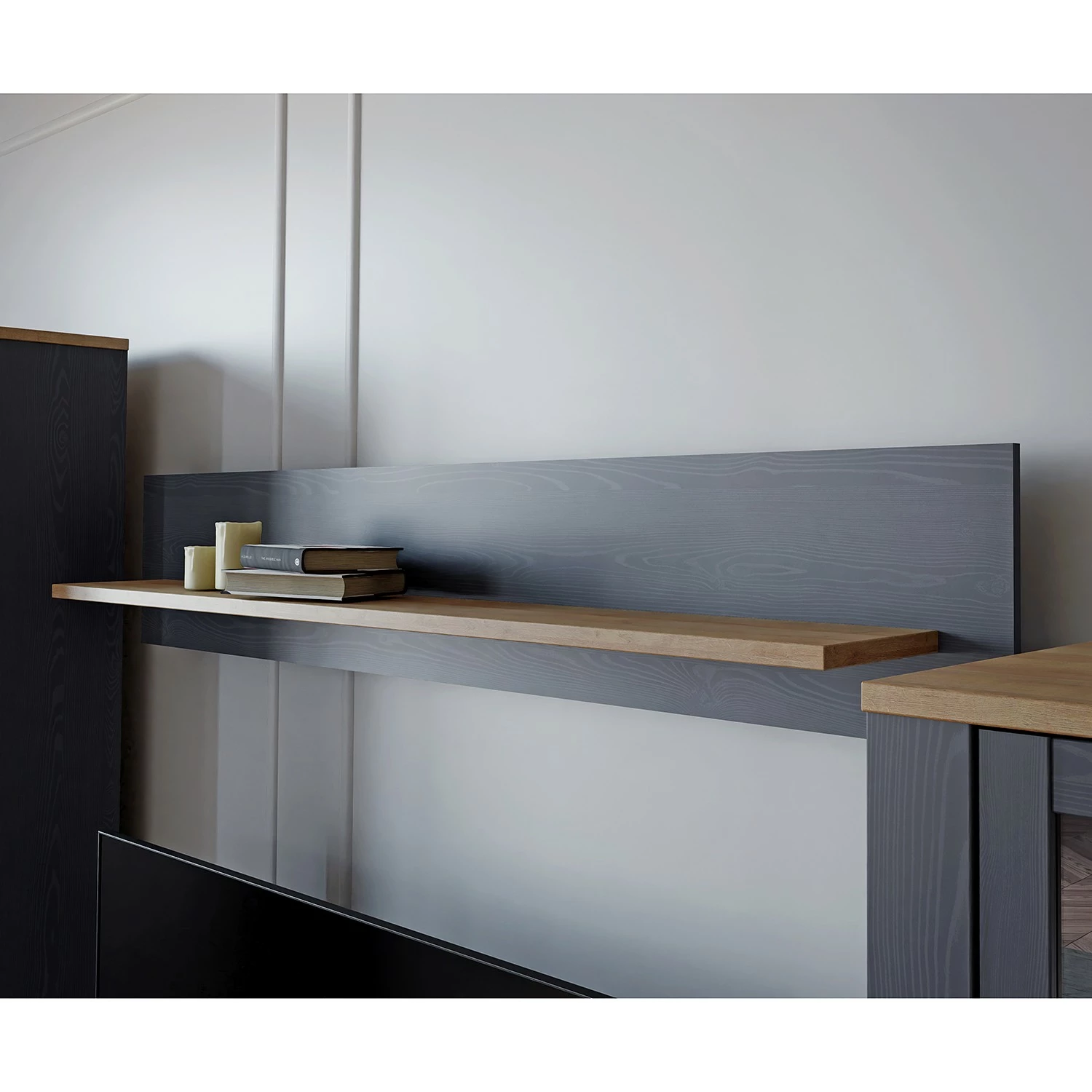 Ridgevalley Étagère murale Vassia - Imitation chêne Navy / Imitation chêne Riviera 4 Ridgevalley Étagère murale Vassia - Imitation chêne Navy / Imitation chêne Riviera – Image 2