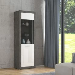 Loftscape Vitrine Vetras - Blanc brillant / Imitation béton 13 Loftscape Vitrine Vetras - Blanc brillant / Imitation béton -loftscape Boutique 1000344669 220414 020 MOOD DETAILS P000000001000344669 mood