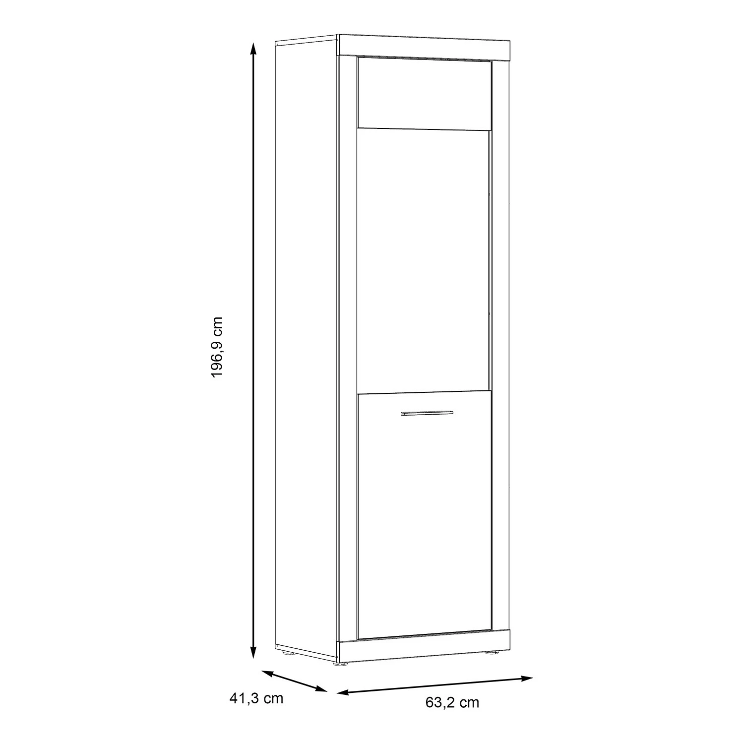 Loftscape Vitrine Vetras - Blanc brillant / Imitation béton 11 Loftscape Vitrine Vetras - Blanc brillant / Imitation béton – Image 9