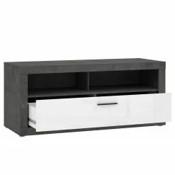 Loftscape Meuble TV Vetras I - Blanc brillant / Imitation béton -loftscape Boutique 1000344674 220414 045 DETAILS P000000001000344674