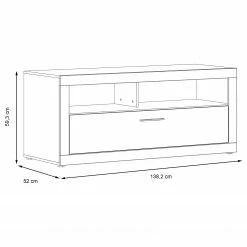 Loftscape Meuble TV Vetras I - Blanc brillant / Imitation béton -loftscape Boutique 1000344674 220414 500 SKETCH DETAILS P000000001000344674 sketch