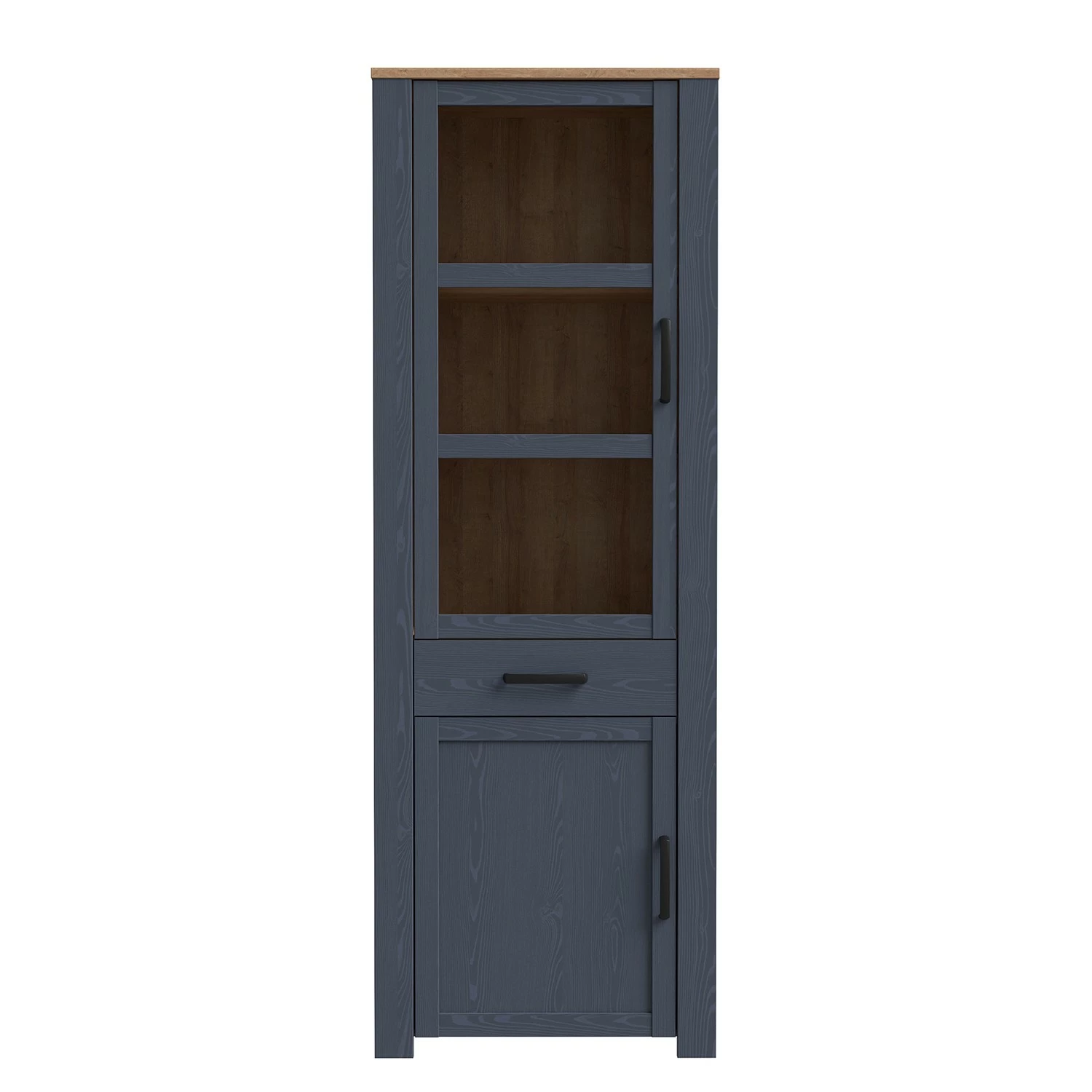 Ridgevalley Vitrine Vassia - Imitation chêne Navy / Imitation chêne Riviera 10 Ridgevalley Vitrine Vassia - Imitation chêne Navy / Imitation chêne Riviera – Image 8