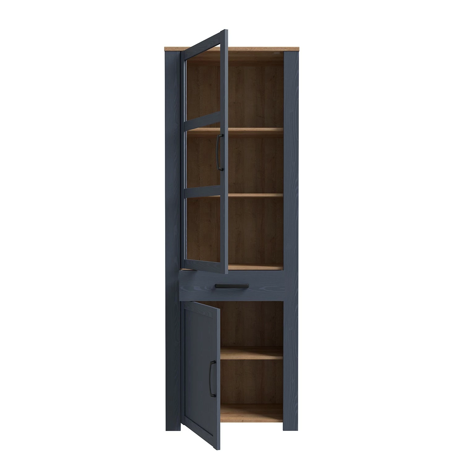 Ridgevalley Vitrine Vassia - Imitation chêne Navy / Imitation chêne Riviera 11 Ridgevalley Vitrine Vassia - Imitation chêne Navy / Imitation chêne Riviera – Image 9