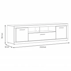Loftscape Meuble TV Vetras II - Blanc brillant / Imitation béton 18 Loftscape Meuble TV Vetras II - Blanc brillant / Imitation béton -loftscape Boutique 1000344680 220414 500 SKETCH DETAILS P000000001000344680 sketch