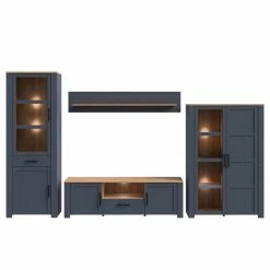 Ridgevalley Ensemble meubles TV Vassia II (4 élém.) - Imitation chêne Navy / Imitation chêne Riviera -loftscape Boutique 1000344685 220414 030 DETAILS P000000001000344685