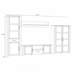 Ridgevalley Ensemble meubles TV Vassia II (4 élém.) - Imitation chêne Navy / Imitation chêne Riviera -loftscape Boutique 1000344685 220414 500 SKETCH DETAILS P000000001000344685 sketch