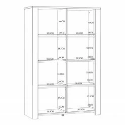 Ridgevalley Vitrine Vassia I - Imitation chêne Navy / Imitation chêne Riviera -loftscape Boutique 1000344686 220414 501 SKETCH DETAILS P000000001000344686 sketch