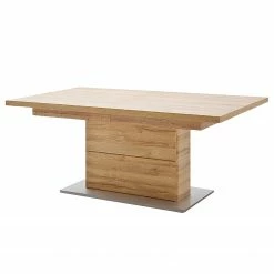 Naturoo Table Rockford - (Extensible) Imitation chêne / Argenté - 180 x 100 cm
