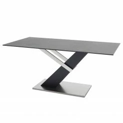 Loftscape Table Tilst - Céramique & Verre / Acier Inoxydable - Anthracite / Argenté / Noir