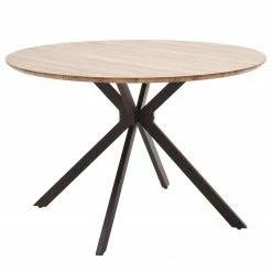 Red Living Table Pessac - Imitation chêne sauvage / Noir