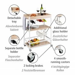 WENKO Desserte Rustico - Imitation chêne de Sonoma / Blanc 18 WENKO Desserte Rustico - Imitation chêne de Sonoma / Blanc -loftscape Boutique 1000345611 220412 070 DETAILS P000000001000345611