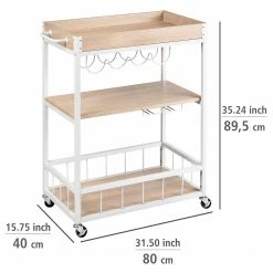 WENKO Desserte Rustico - Imitation chêne de Sonoma / Blanc 21 WENKO Desserte Rustico - Imitation chêne de Sonoma / Blanc -loftscape Boutique 1000345611 220412 500 SKETCH DETAILS P000000001000345611 sketch