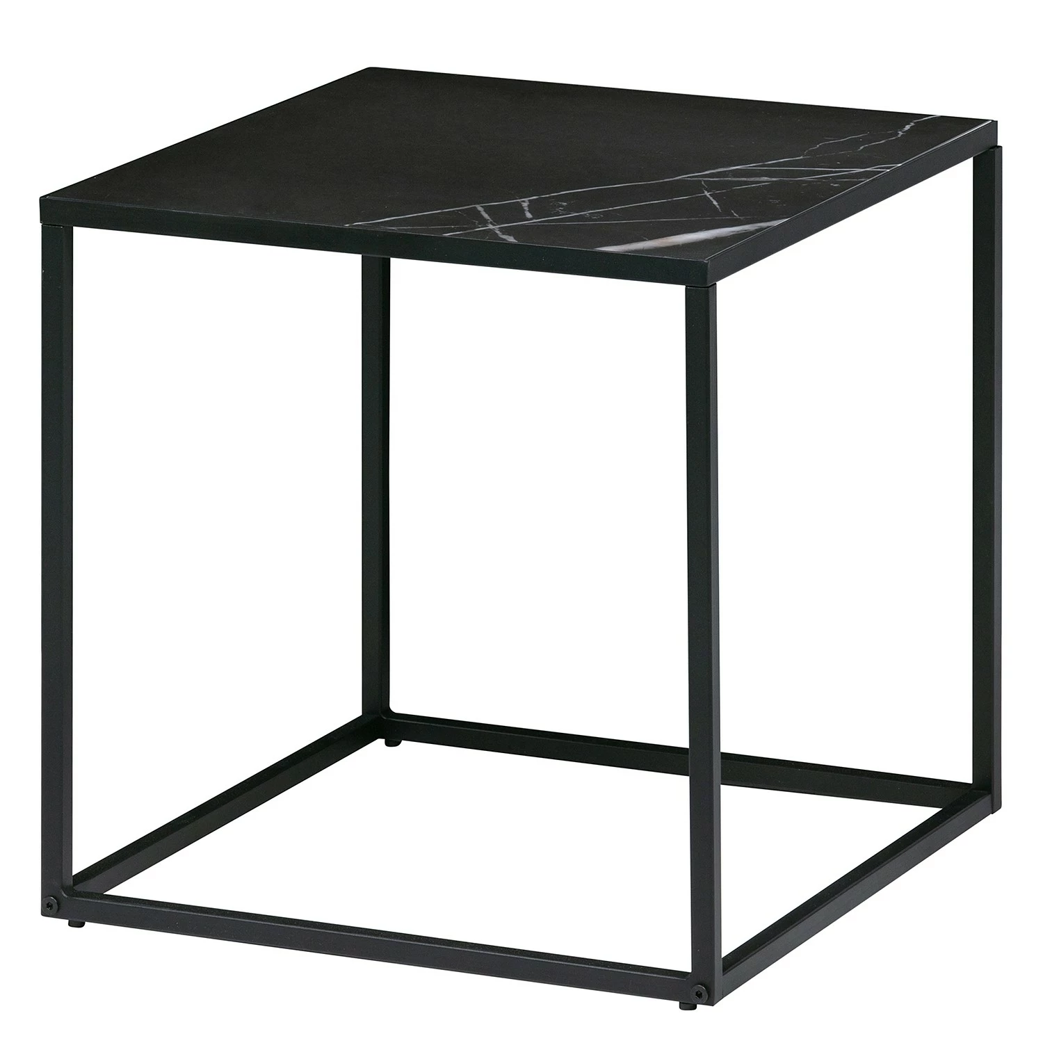 Loftscape Bout de canapé Sornas - Porcelaine / Métal - Imitation marbre noir / Noir 3 Loftscape Bout de canapé Sornas - Porcelaine / Métal - Imitation marbre noir / Noir
