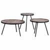 Red Living Tables basses Vabell (lot de 3) - Teck massif / Métal - Teck / Noir -loftscape Boutique 1000345806 220428 010 IMAGE P000000001000345806