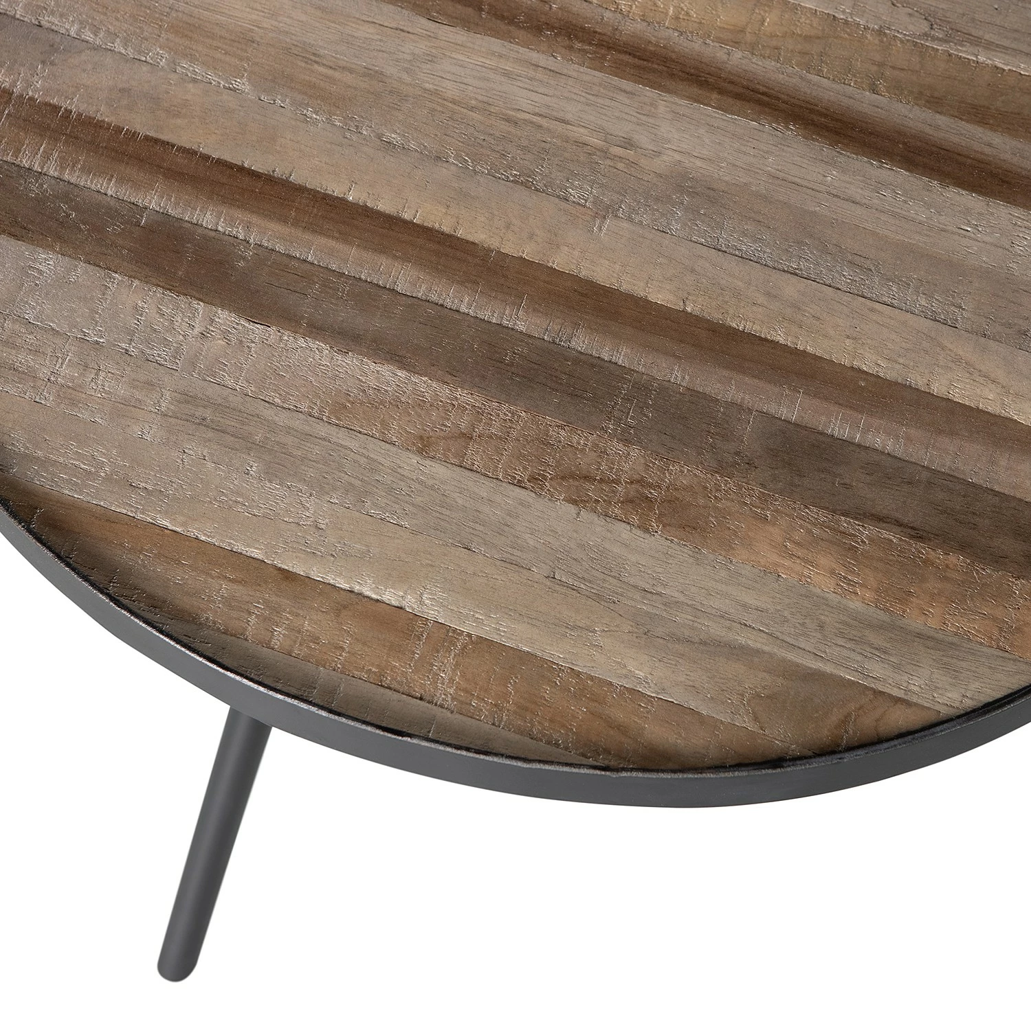 Red Living Tables basses Vabell (lot de 3) - Teck massif / Métal - Teck / Noir 9 Red Living Tables basses Vabell (lot de 3) - Teck massif / Métal - Teck / Noir – Image 7