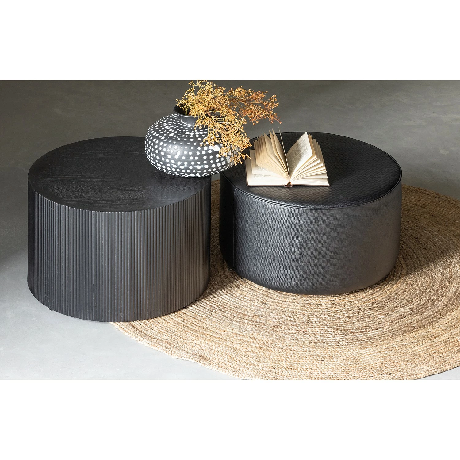 Red Living Bout de canapé Valdora II - Noir 4 Red Living Bout de canapé Valdora II - Noir – Image 2