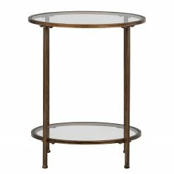 Red Living Bout de canapé Roslev - Verre / Métal - Laiton -loftscape Boutique 1000345821 220428 030 DETAILS P000000001000345821