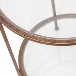 Red Living Bout de canapé Roslev - Verre / Métal - Laiton -loftscape Boutique 1000345821 220428 040 DETAILS P000000001000345821