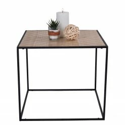 Red Living Table basse Talisay - Placage en bois véritable / Métal - Paulownia / Noir -loftscape Boutique 1000345889 220428 030 DETAILS P000000001000345889