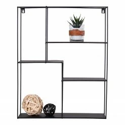 Red Living Étagère murale Tampa II - Métal - Noir -loftscape Boutique 1000345890 220428 050 DETAILS P000000001000345890