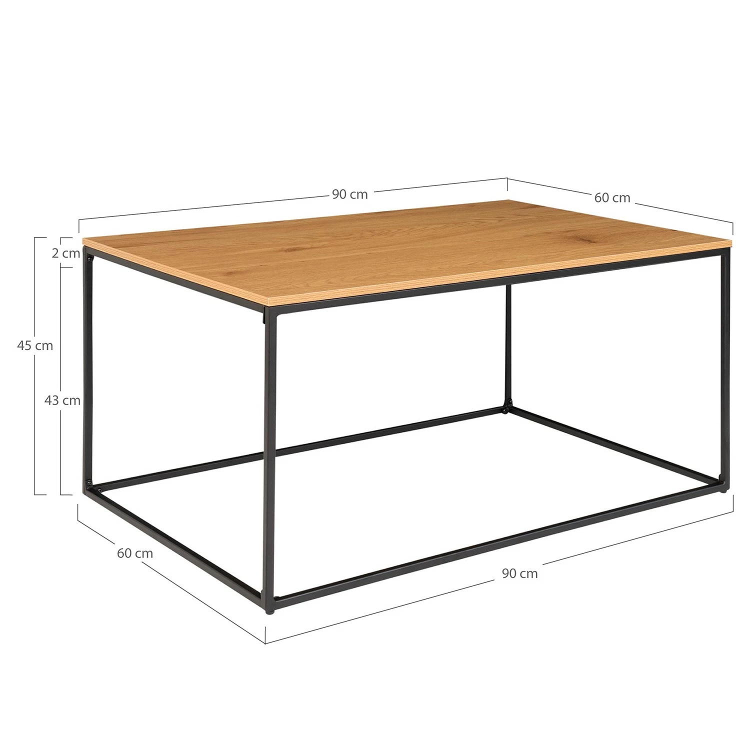 Red Living Table basse Arette - Imitation chêne 10 Red Living Table basse Arette - Imitation chêne – Image 8