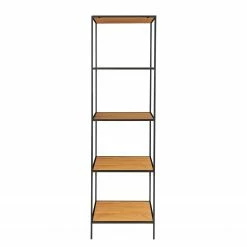 Red Living Étagères Arette II - Métal - Noir - Imitation chêne - Largeur : 51 cm -loftscape Boutique 1000345903 220428 030 DETAILS P000000001000345903