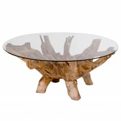 Naturoo Table basse Slobo - Verre / Teck massif - Teck