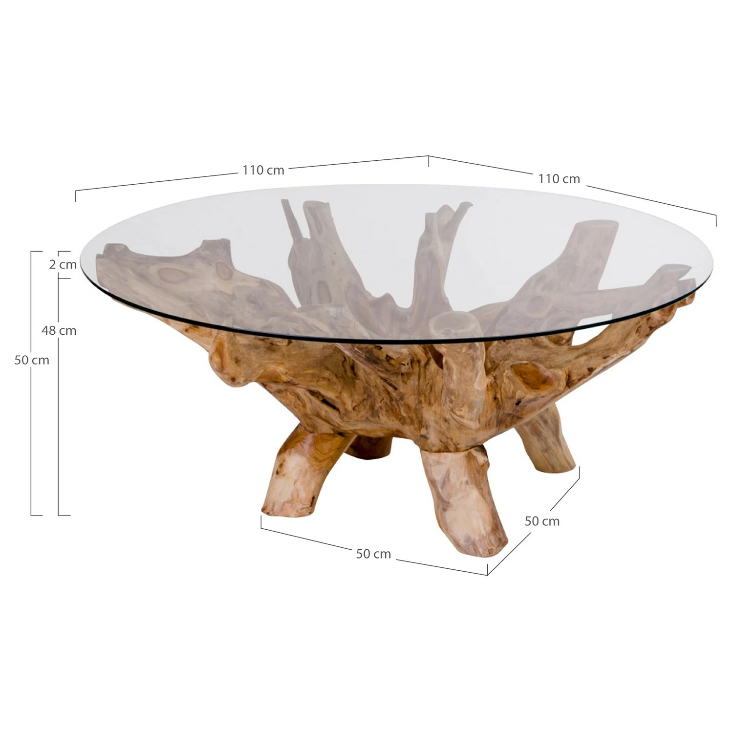 Naturoo Table basse Slobo - Verre / Teck massif - Teck 8 Naturoo Table basse Slobo - Verre / Teck massif - Teck – Image 6
