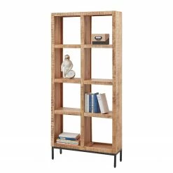 Ars manufacti Étagère de bureau Torres - Manguier massif / Métal - Largeur : 80 cm