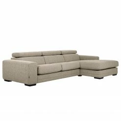 Loftscape Canapé d’angle Penpont - Tissu Kaja: Anthracite - Méridienne courte à droite (vue de face)