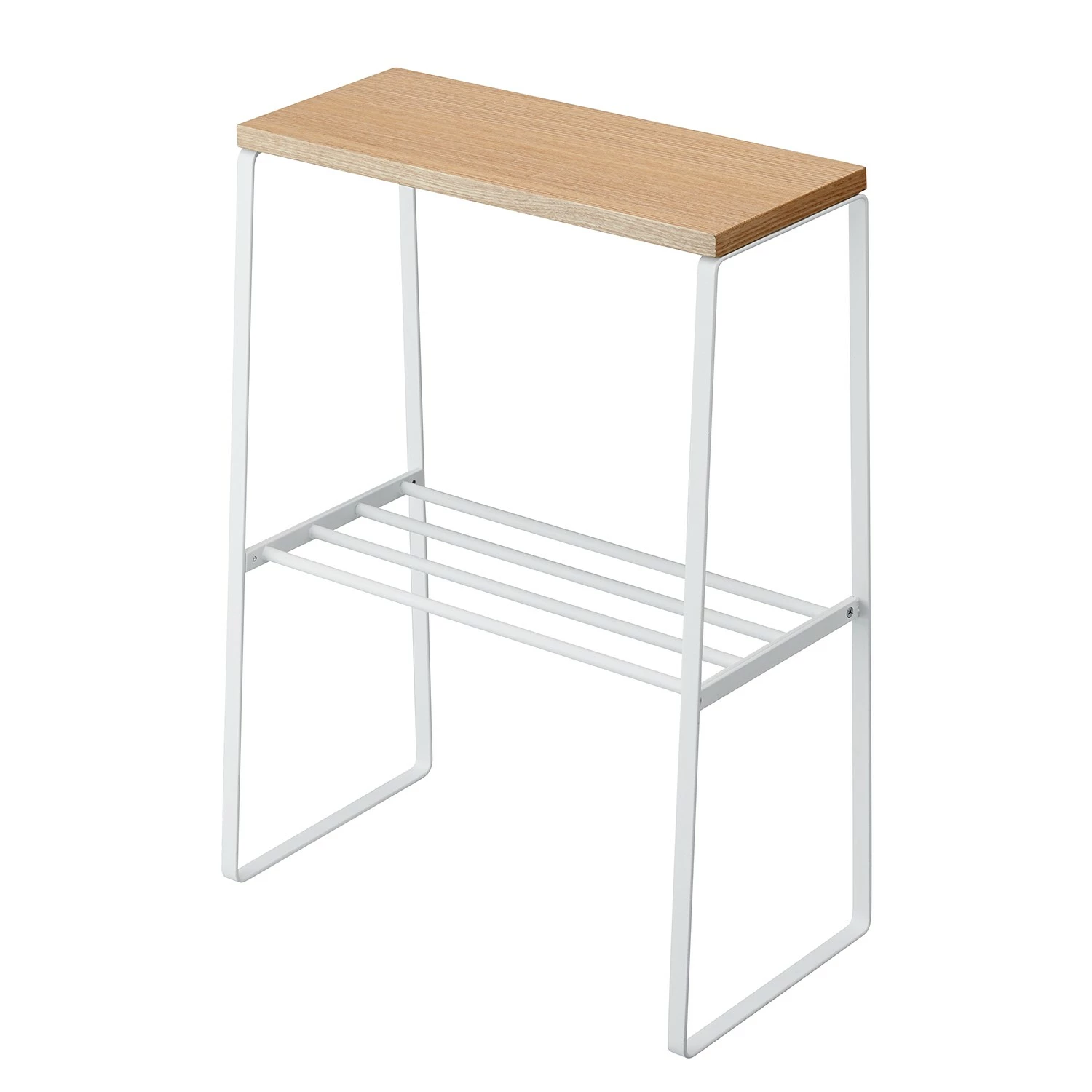 Bout de canapé Tosca - Frêne massif / Métal - Frêne / Blanc 3 Bout de canapé Tosca - Frêne massif / Métal - Frêne / Blanc