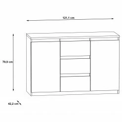 Loftscape Buffet Optima - Imitation chêne de Sonoma 8 Loftscape Buffet Optima - Imitation chêne de Sonoma -loftscape Boutique 1000348089 220603 500 SKETCH DETAILS P000000001000348089 sketch