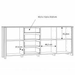 Loftscape Enfilade Ravenswood II - Imitation bois recyclé / Anthracite -loftscape Boutique 1000348107 220603 501 SKETCH DETAILS P000000001000348107 sketch