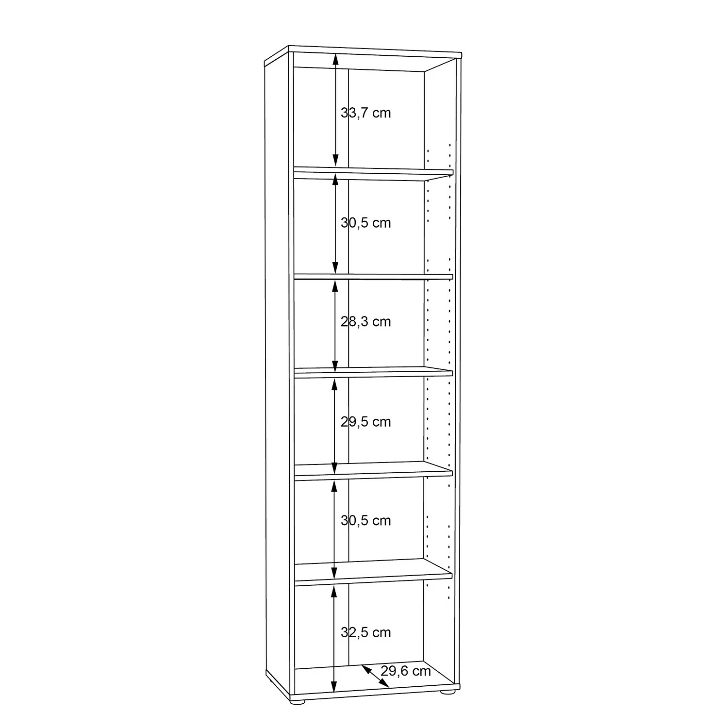 Fredriks Étagères de bureau Wisla - Imitation bois ancien - 54 x 198 cm 7 Fredriks Étagères de bureau Wisla - Imitation bois ancien - 54 x 198 cm – Image 5