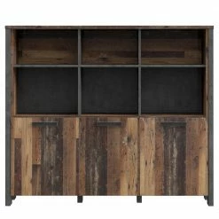 Fredriks Étagères de bureau Clifford - Imitation bois recyclé / Gris foncé 12 Fredriks Étagères de bureau Clifford - Imitation bois recyclé / Gris foncé -loftscape Boutique 1000348167 220505 030 DETAILS P000000001000348167