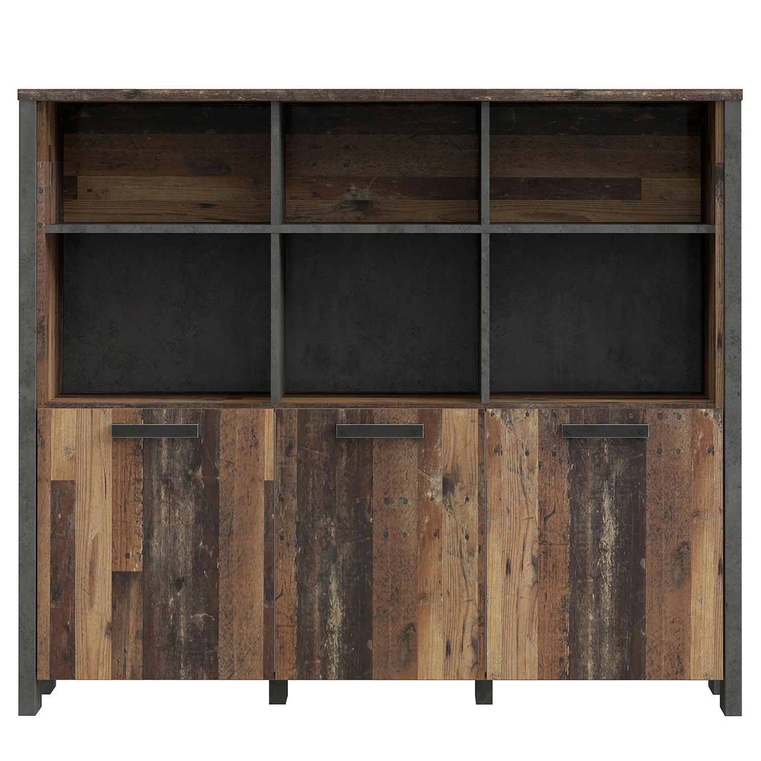 Fredriks Étagères de bureau Clifford - Imitation bois recyclé / Gris foncé 5 Fredriks Étagères de bureau Clifford - Imitation bois recyclé / Gris foncé – Image 3