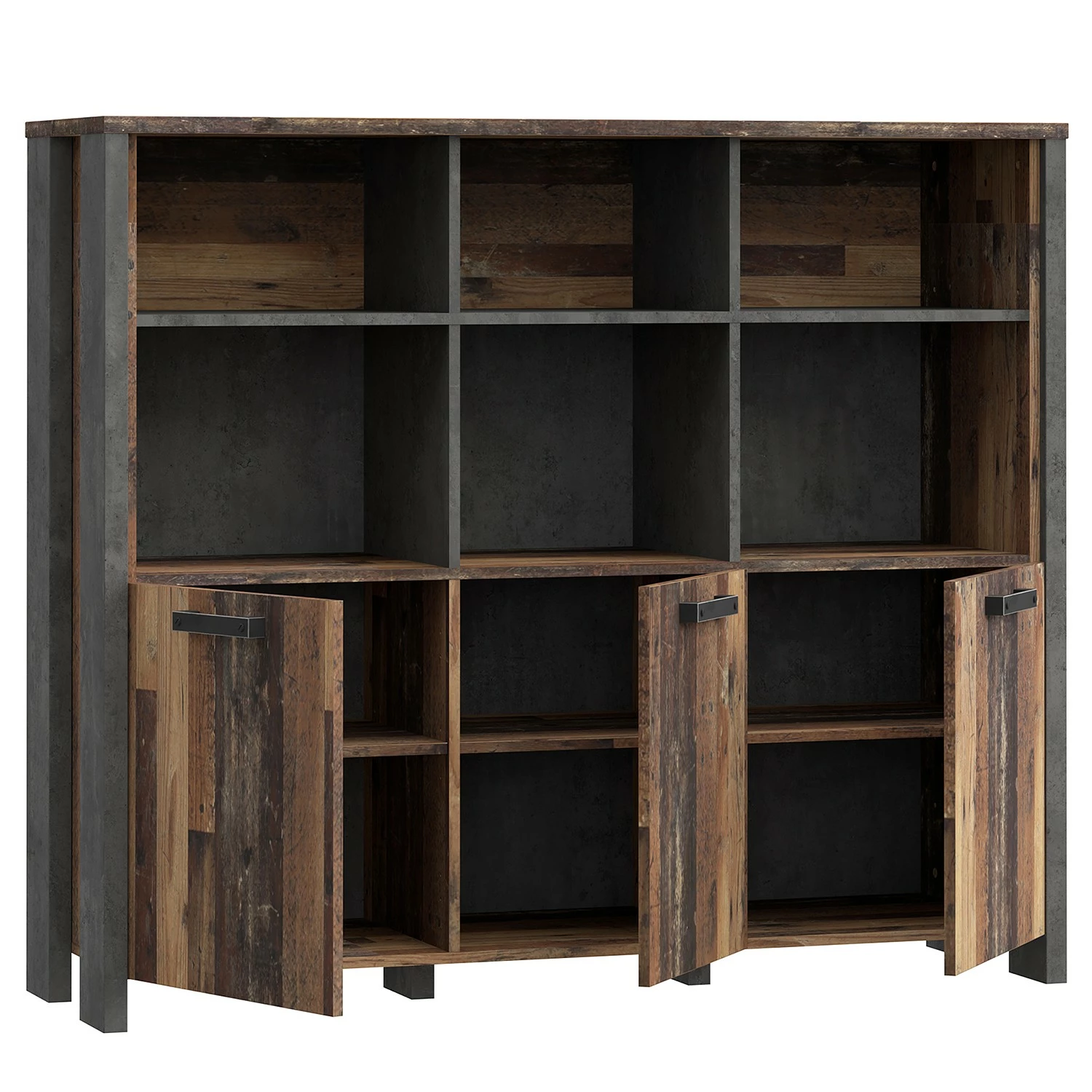 Fredriks Étagères de bureau Clifford - Imitation bois recyclé / Gris foncé 7 Fredriks Étagères de bureau Clifford - Imitation bois recyclé / Gris foncé – Image 5