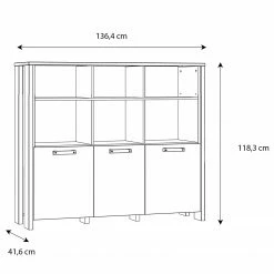 Fredriks Étagères de bureau Clifford - Imitation bois recyclé / Gris foncé 16 Fredriks Étagères de bureau Clifford - Imitation bois recyclé / Gris foncé -loftscape Boutique 1000348167 220505 500 SKETCH DETAILS P000000001000348167 sketch