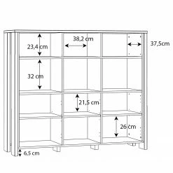 Fredriks Étagères de bureau Clifford - Imitation bois recyclé / Gris foncé 17 Fredriks Étagères de bureau Clifford - Imitation bois recyclé / Gris foncé -loftscape Boutique 1000348167 220505 501 SKETCH DETAILS P000000001000348167 sketch