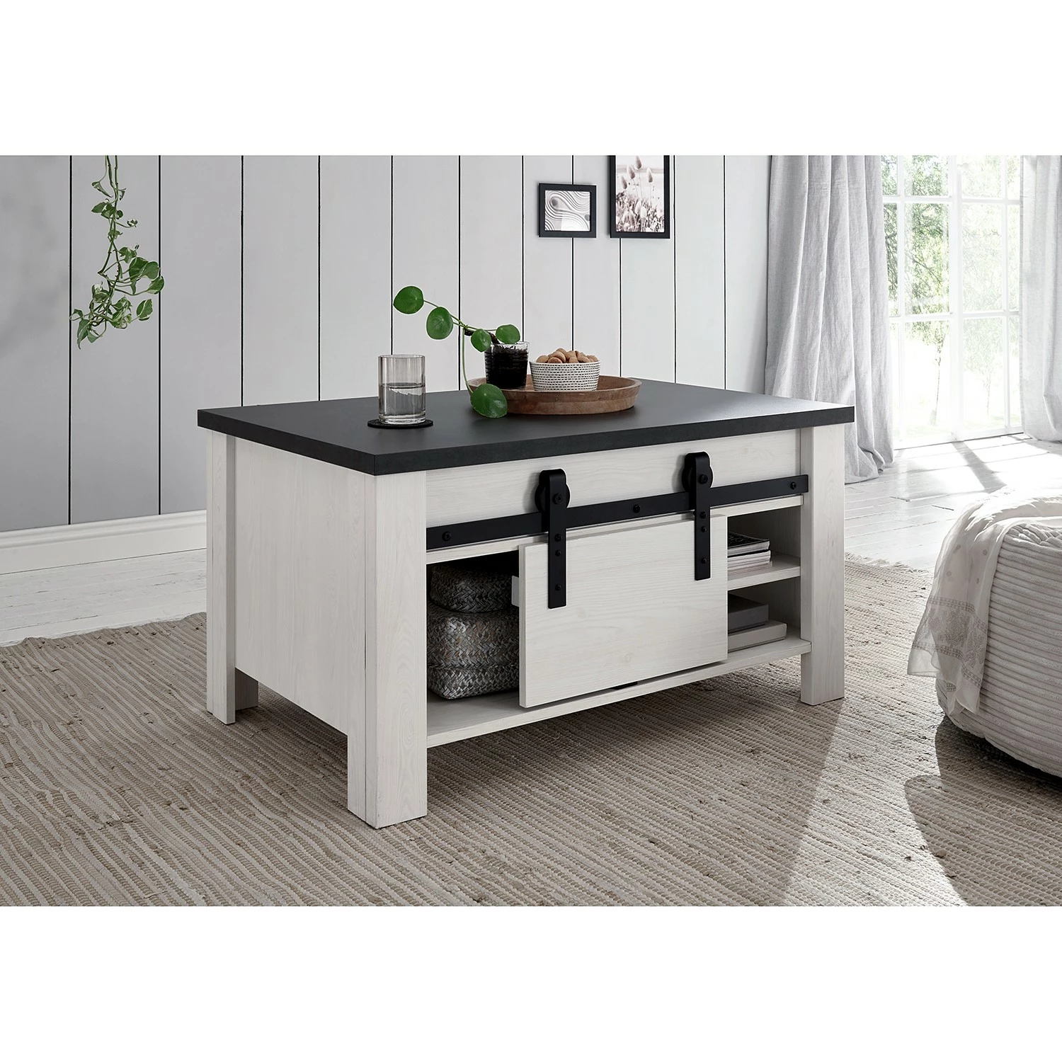 Ridgevalley Table basse Shutter - Imitation pin blanc 4 Ridgevalley Table basse Shutter - Imitation pin blanc – Image 2