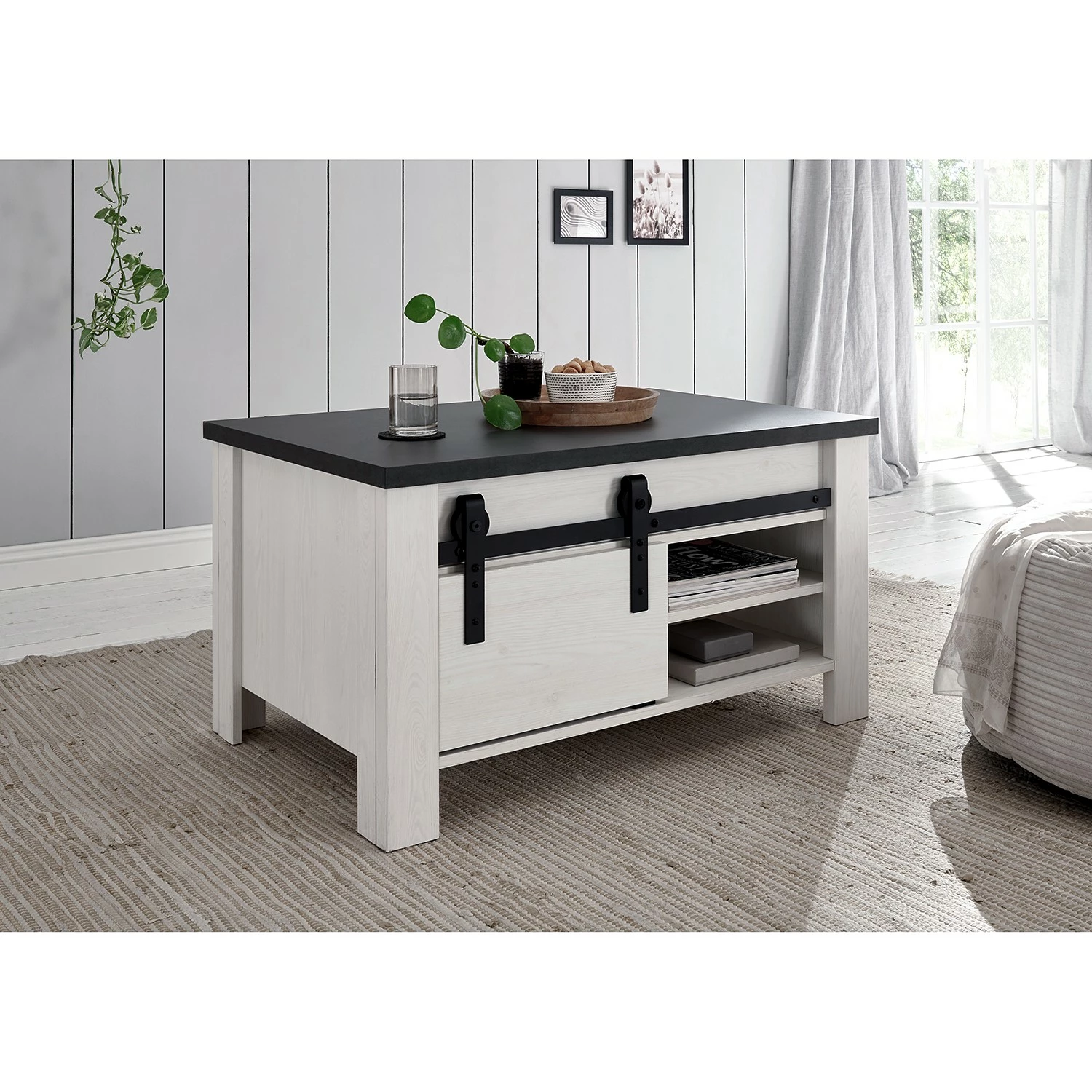 Ridgevalley Table basse Shutter - Imitation pin blanc 5 Ridgevalley Table basse Shutter - Imitation pin blanc – Image 3