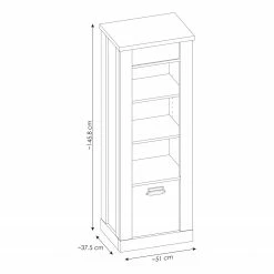 Ridgevalley Étagère Shutter - Imitation pin blanc -loftscape Boutique 1000348683 220505 500 SKETCH DETAILS P000000001000348683 sketch