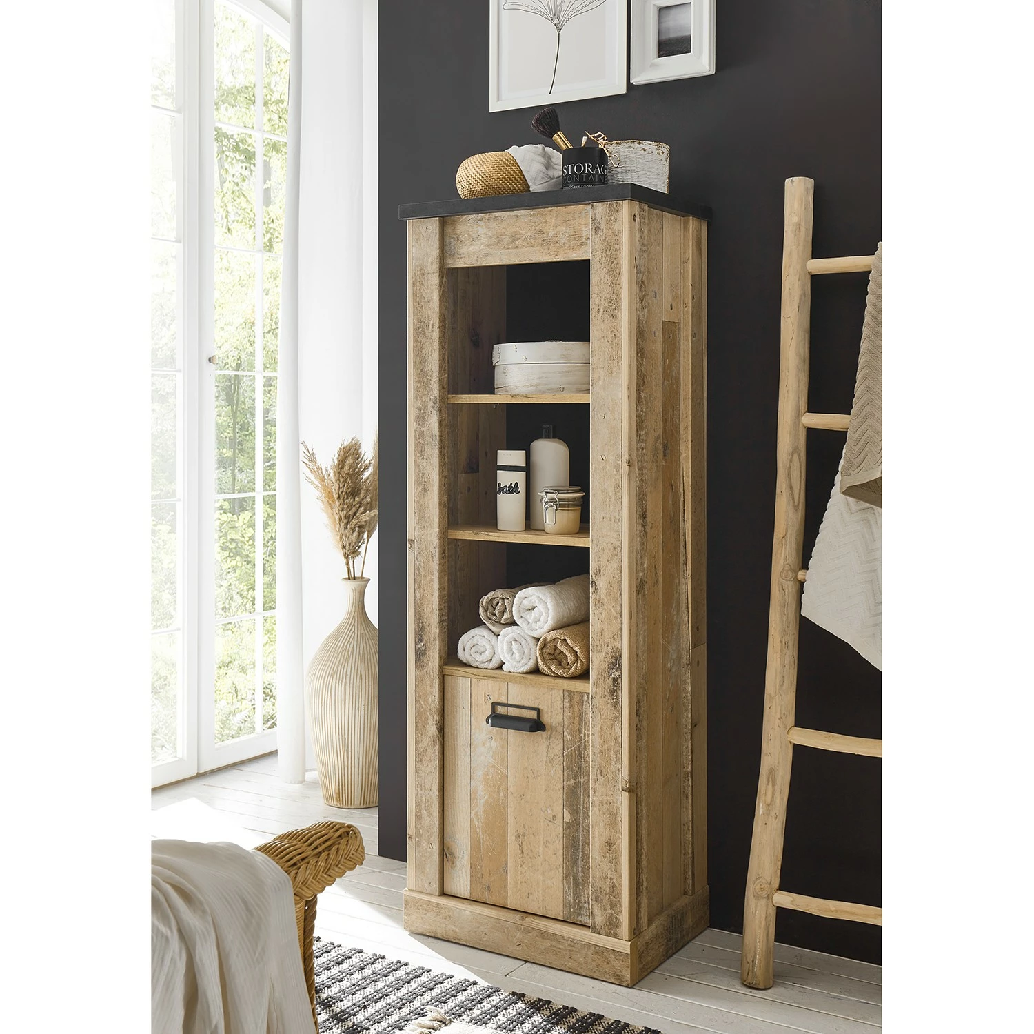 Ridgevalley Étagère Shutter - Imitation chêne 4 Ridgevalley Étagère Shutter - Imitation chêne – Image 2