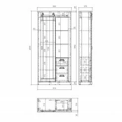 Ridgevalley Vitrine Shutter - Imitation chêne 27 Ridgevalley Vitrine Shutter - Imitation chêne -loftscape Boutique 1000348691 220505 501 SKETCH DETAILS P000000001000348691 sketch