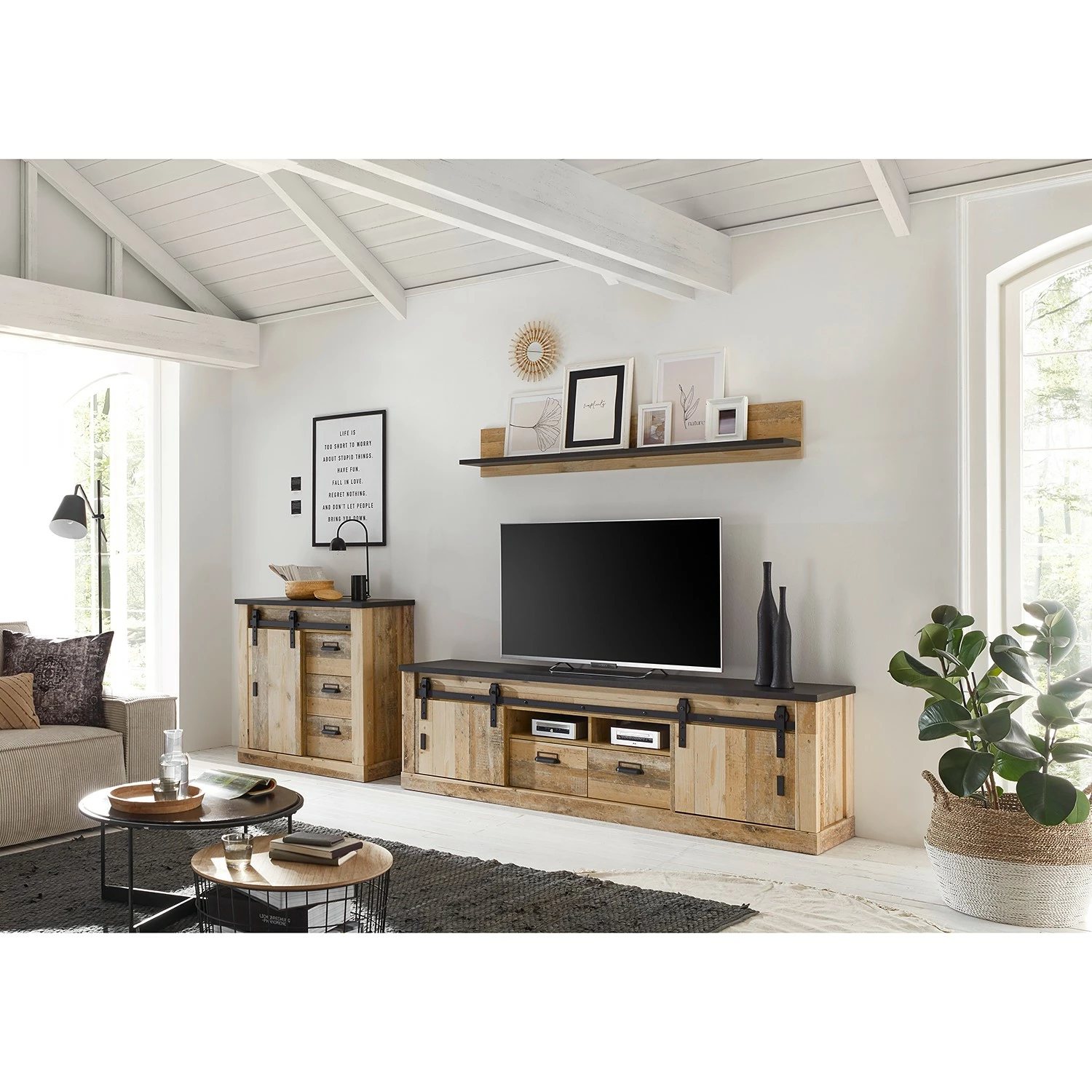 Ridgevalley Meuble TV Shutter II - Imitation chêne 6 Ridgevalley Meuble TV Shutter II - Imitation chêne – Image 4