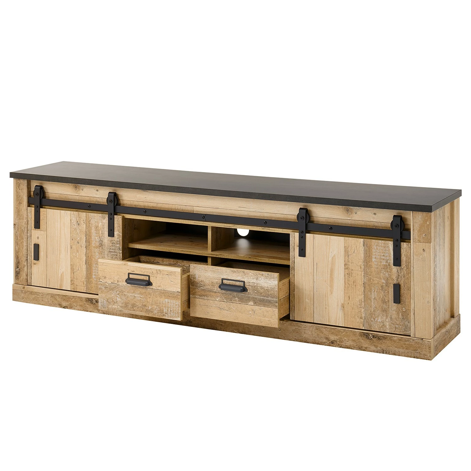 Ridgevalley Meuble TV Shutter II - Imitation chêne 8 Ridgevalley Meuble TV Shutter II - Imitation chêne – Image 6