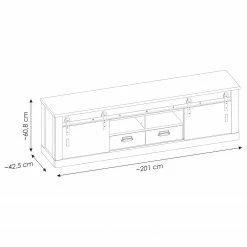 Ridgevalley Ensemble meubles TV Shutter II (3 élém.) - Imitation chêne -loftscape Boutique 1000348730 220505 500 SKETCH DETAILS P000000001000348730 sketch